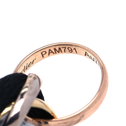 Cartier 18K Pink Yellow White Gold Trinity Adjustable Cord Bracelet Black 5 of 7