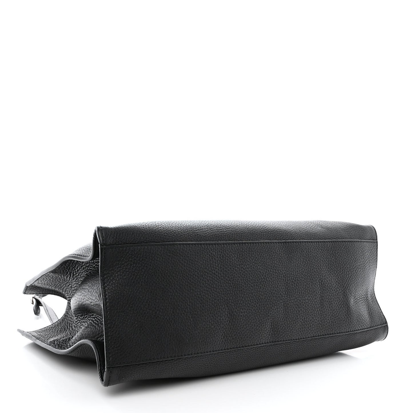 Calfskin Medium Bamboo Daily Shopper Black