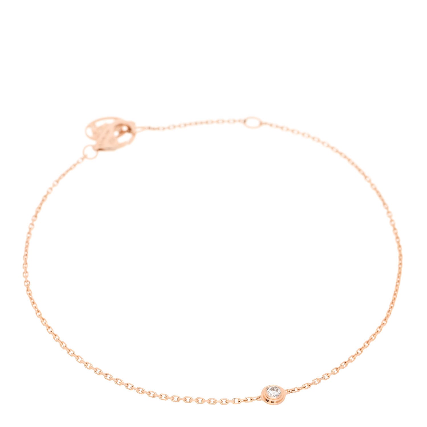 Cartier 18K Pink Gold Diamond XS D'Amour Bracelet 1 of 5