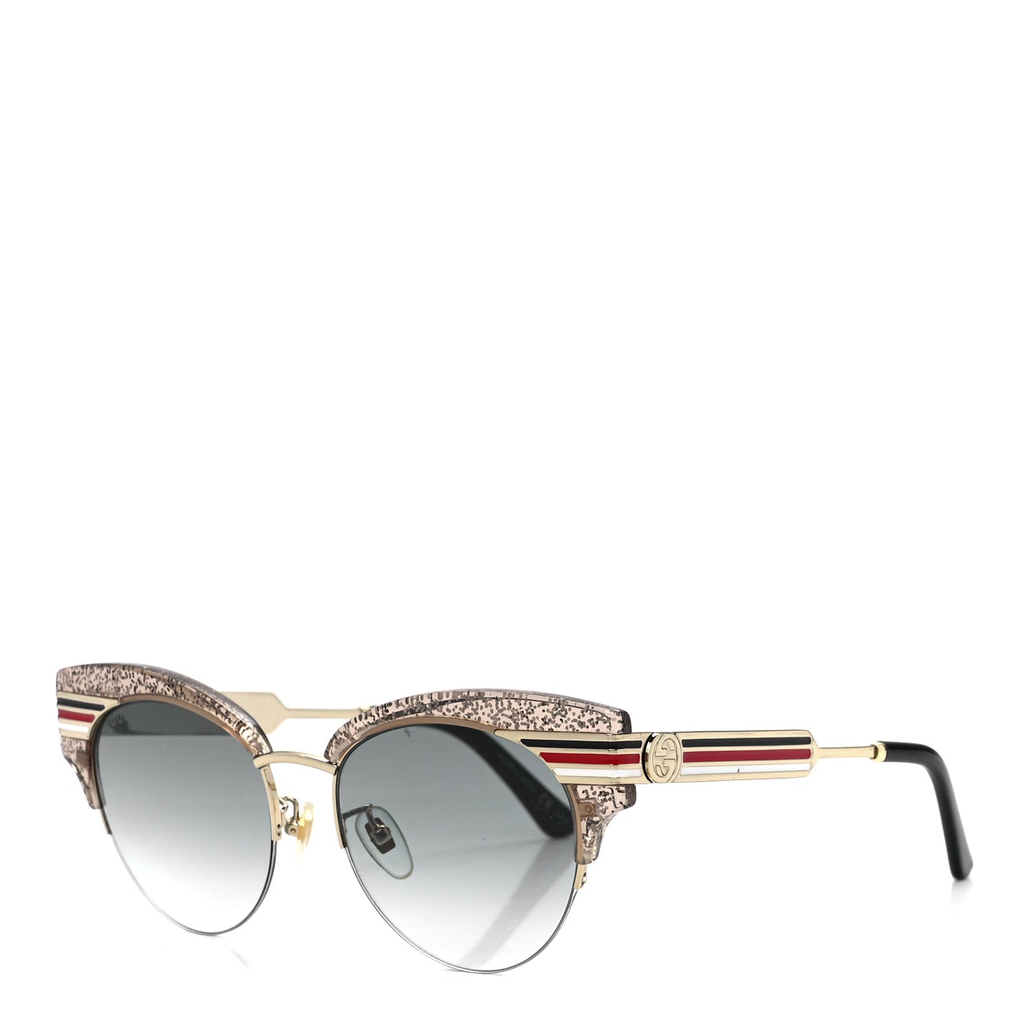Glitter Cat Eye Sunglasses GG0283S Beige