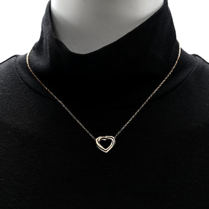 Cartier 18K Pink Yellow White Gold Trinity Heart Necklace 3 of 7
