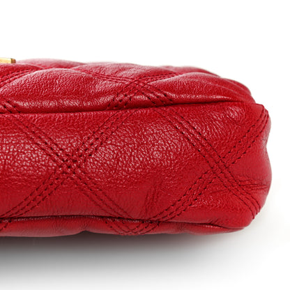 Saint Laurent Grained Lambskin Quilted Mini Becky Double Zip Bag Rouge Eros 11 of 15