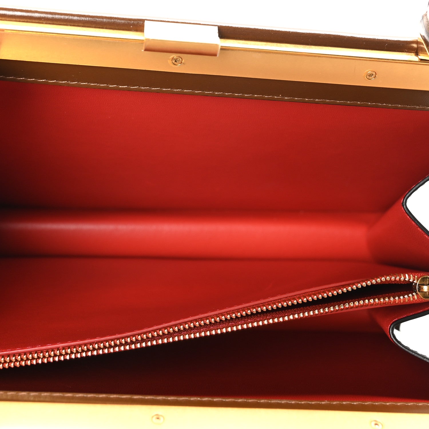 Celine Patina Box Calfskin Medium Clasp Bag Camel 4 of 9