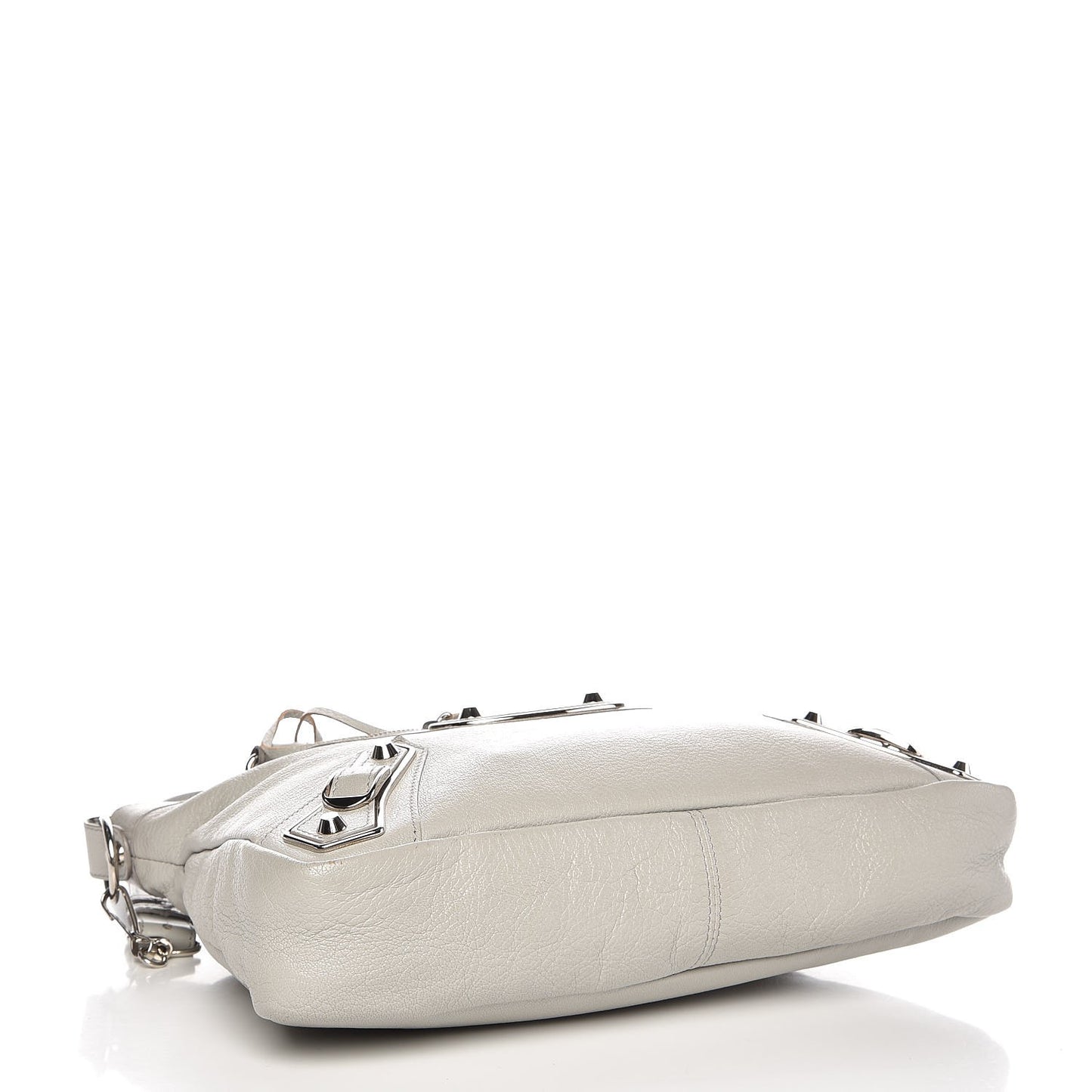 Chevre Silver Metallic Edge Hardware Town Gris Perle