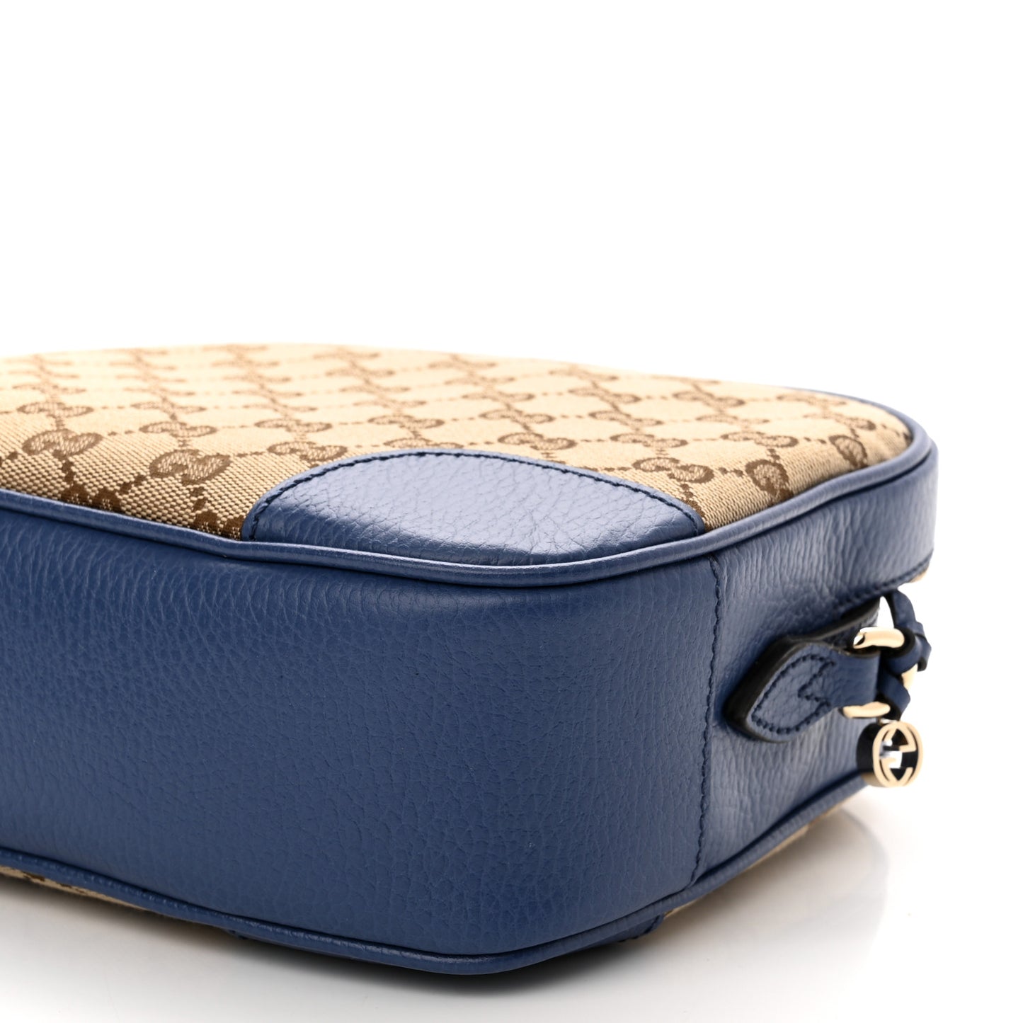 Monogram Dollar Calfskin Mini Bree Messenger Bag Beige Ebony Caspian