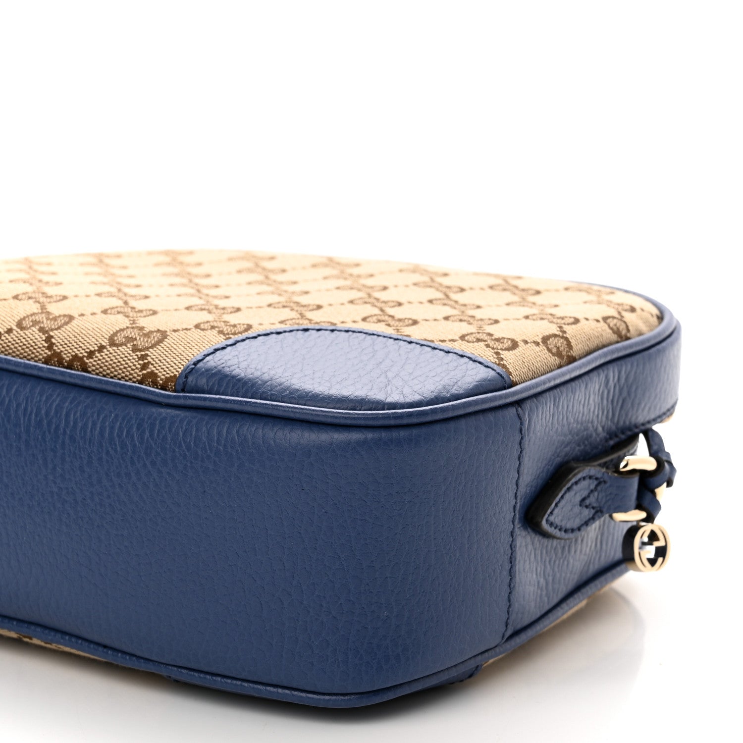 Gucci Monogram Dollar Calfskin Mini Bree Messenger Bag Beige Ebony Caspian 9 of 9