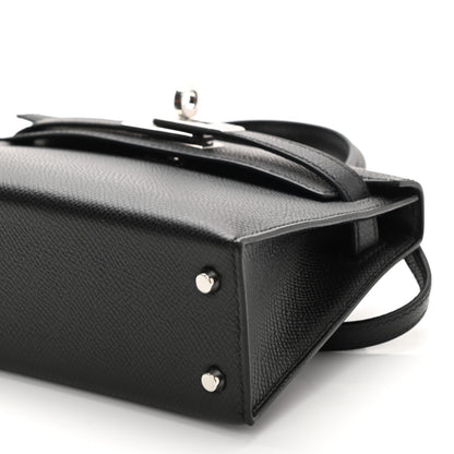 Hermes Epsom Mini Kelly Sellier 20 Black 10 of 11