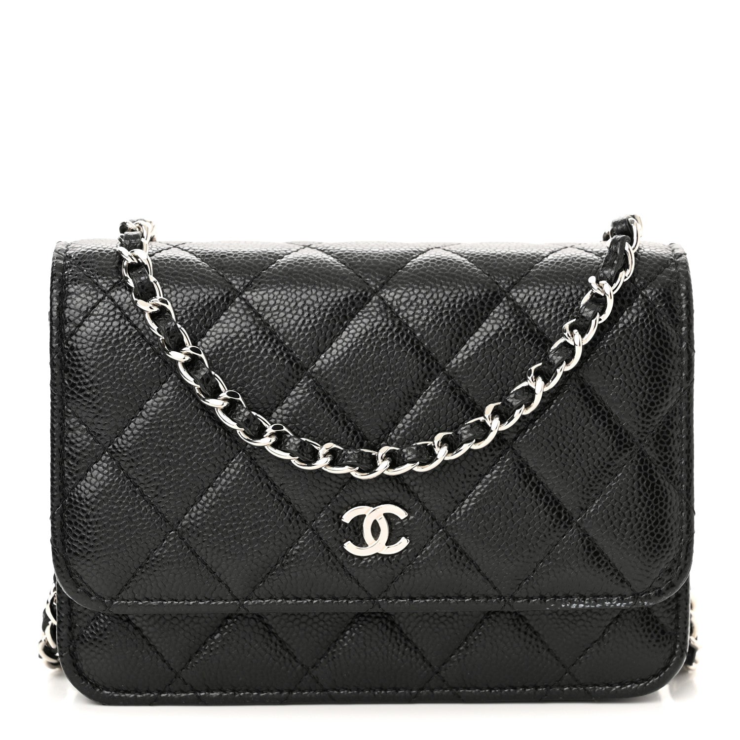 Chanel Caviar Quilted Mini Wallet On Chain WOC Black 1 of 11