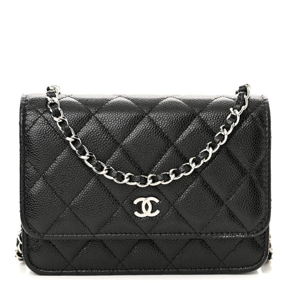 Chanel Caviar Quilted Mini Wallet On Chain WOC Black 1 of 11
