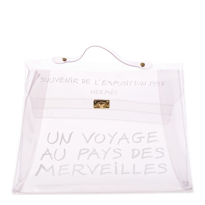 Hermes Vinyl Souvenir De L'Exposition Kelly Transparent 1 of 7