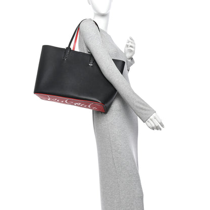 Christian Louboutin Calfskin Spikes East West Cabata Tote Black 2 of 15