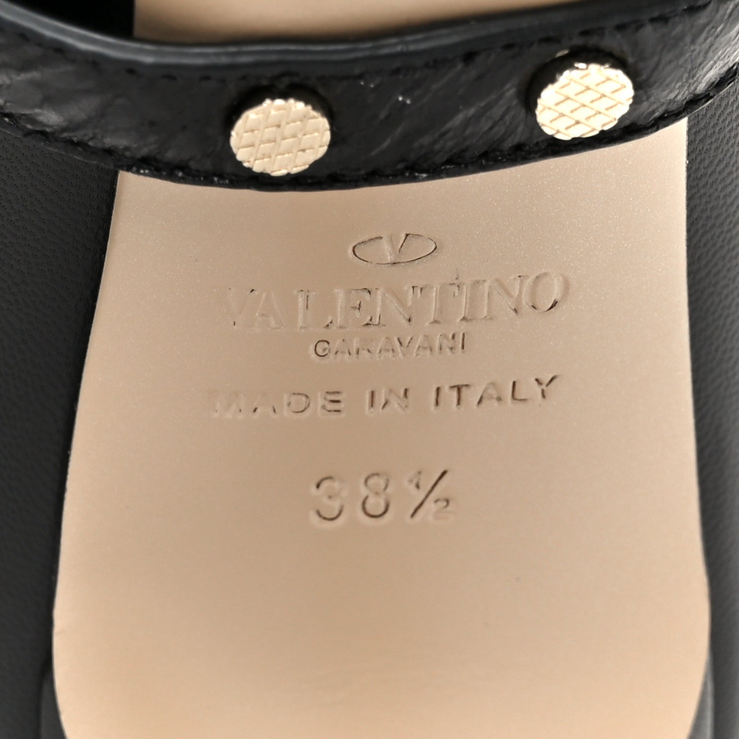 Valentino Garavani Calfskin Nappa Rockstud Ankle Strap 75mm Pumps 38.5 Black 8 of 10