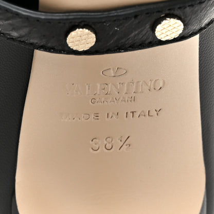 Valentino Garavani Calfskin Nappa Rockstud Ankle Strap 75mm Pumps 38.5 Black 8 of 10