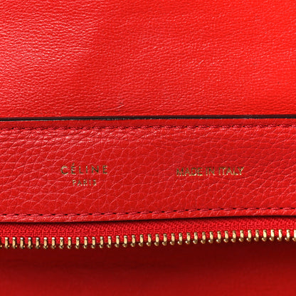 Celine Drummed Calfskin Suede Large Trapeze Coquelicot 6 of 10