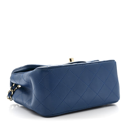 Chanel Lambskin Quilted Mini Square Flap Dark Blue 4 of 13