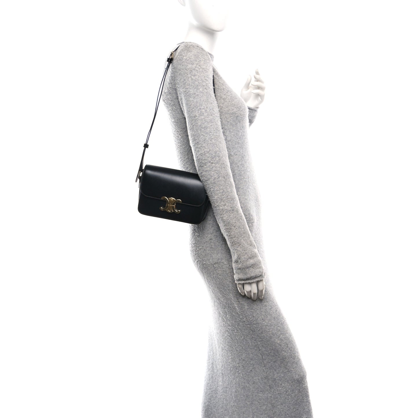 Shiny Calfskin Teen Triomphe Black