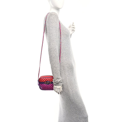 Gucci Laminated Nappa Trapuntata Mini Zumi Shoulder Bag Rosso Fuxia Bizantin 2 of 11
