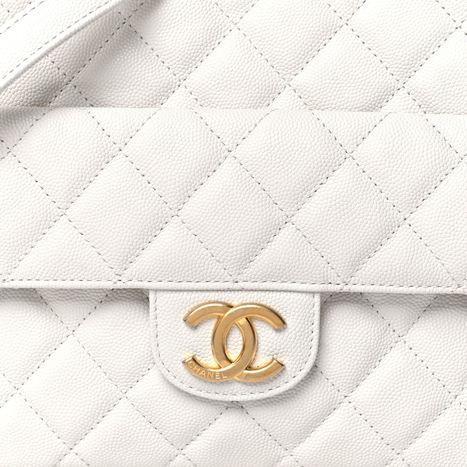 Chanel Caviar Quilted Wavy CC Hobo White 8 of 11