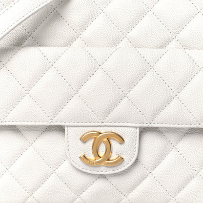 Chanel Caviar Quilted Wavy CC Hobo White 8 of 11