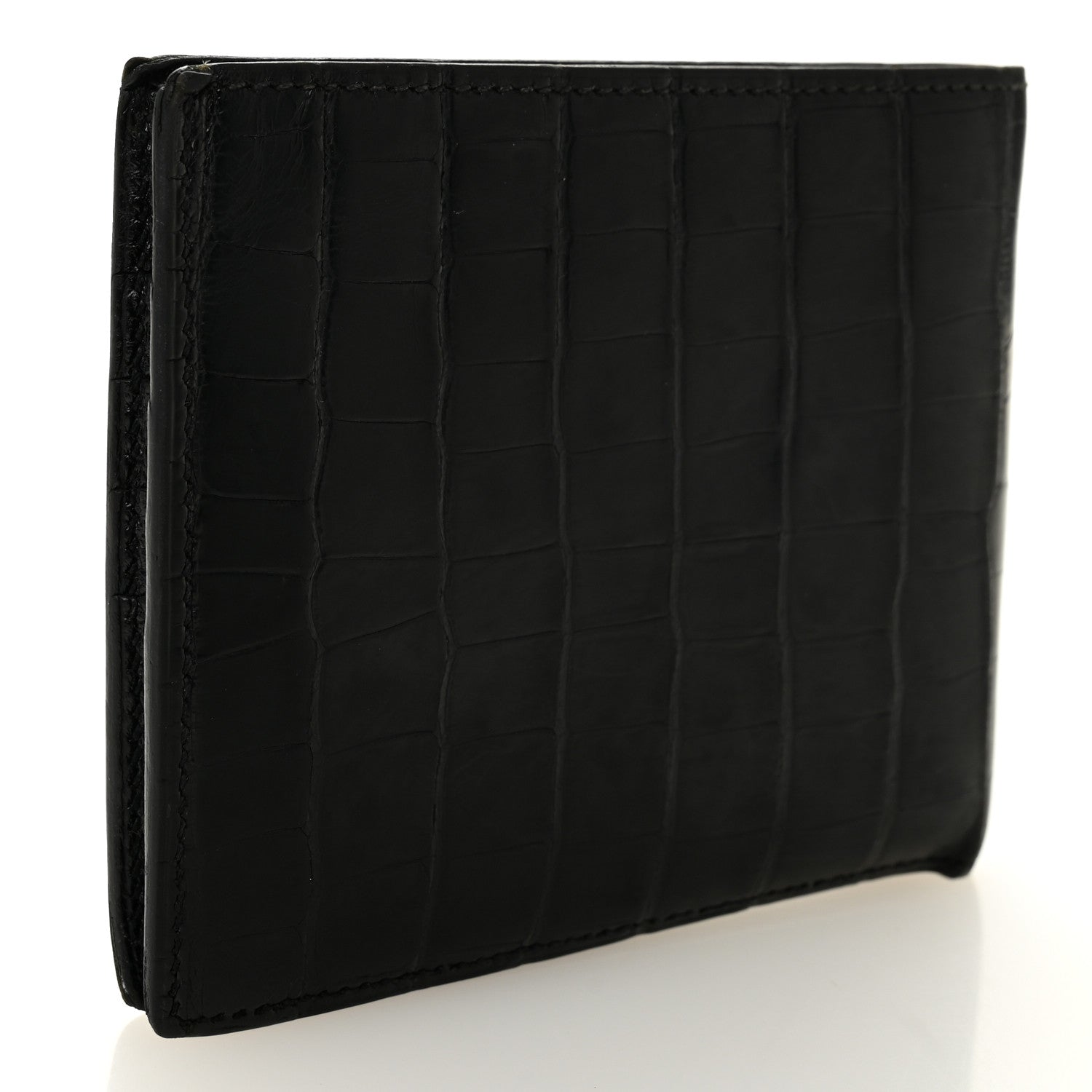 Hermes Matte Alligator MC2 Copernic Compact Wallet Black 3 of 7