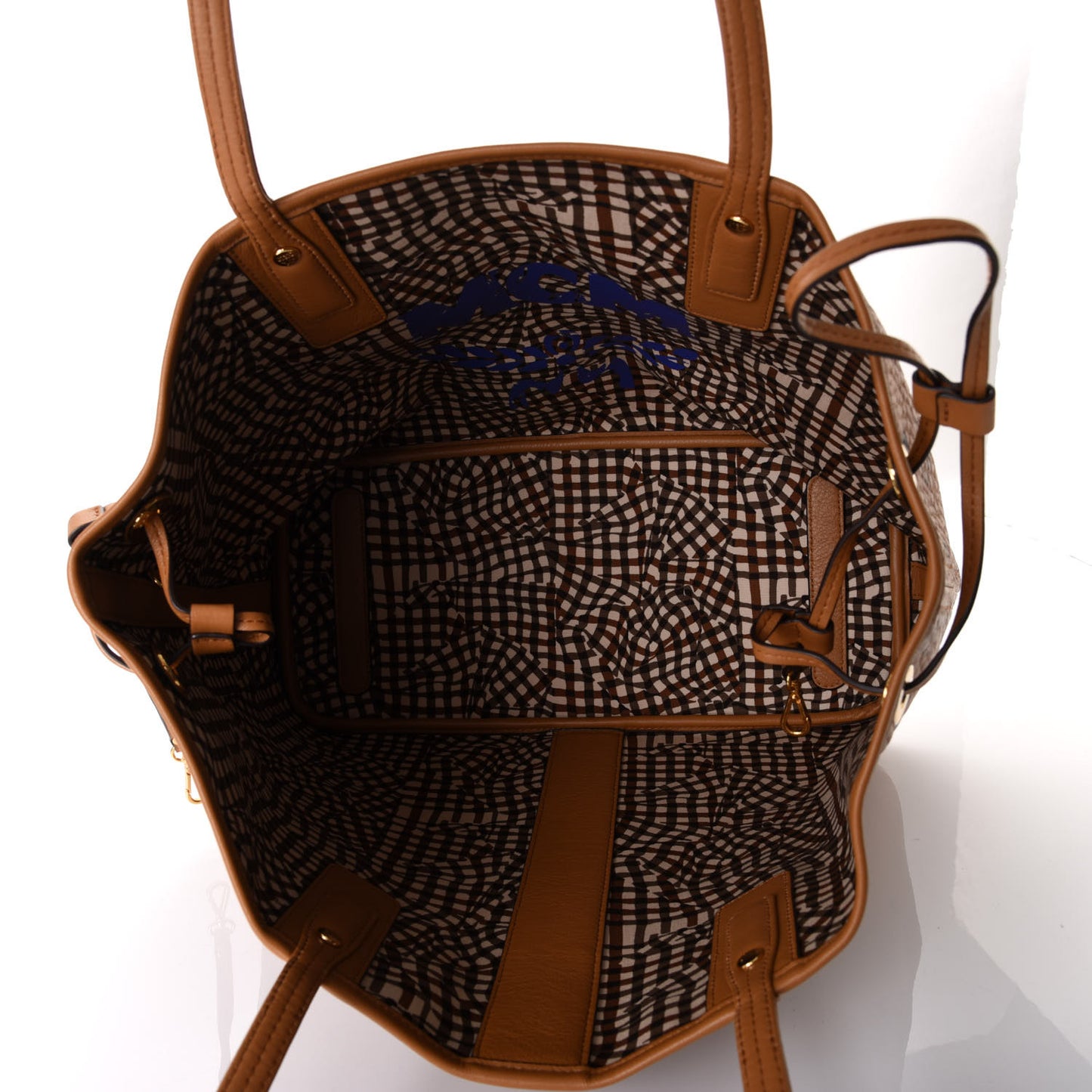 Visetos Medium Liz Reversible Shopper Tote Cognac