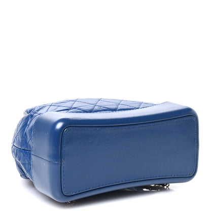 Chanel Aged Calfskin Quilted Gabrielle Backpack Blue 4 of 11
