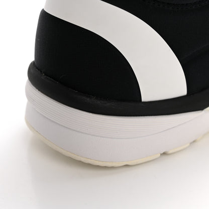 Chanel Lycra Fabric Womens CC Sneakers 37.5 Black White Pink 8 of 9