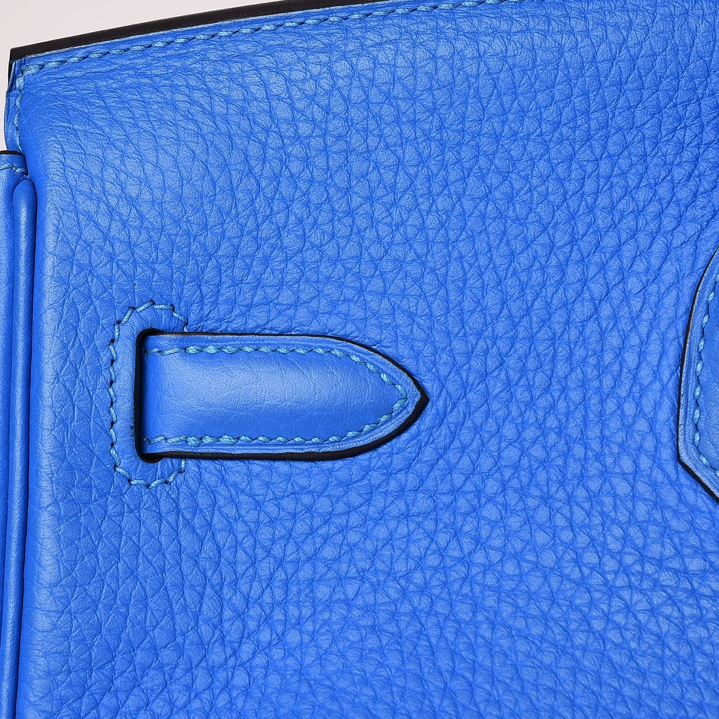 Taurillon Clemence Birkin 35 Bleu Hydra