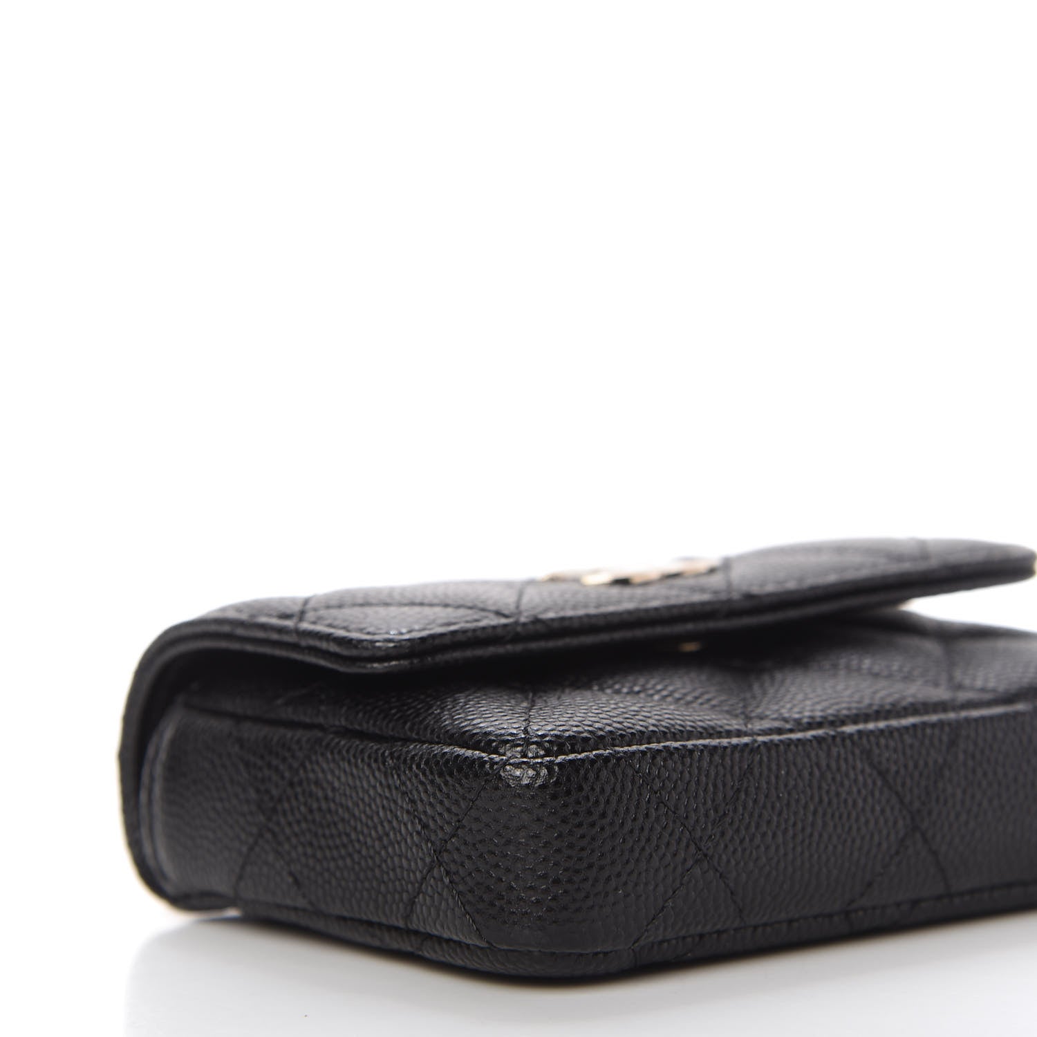 Chanel Caviar Quilted Pearl Card Holder On Chain Black 6 of 11