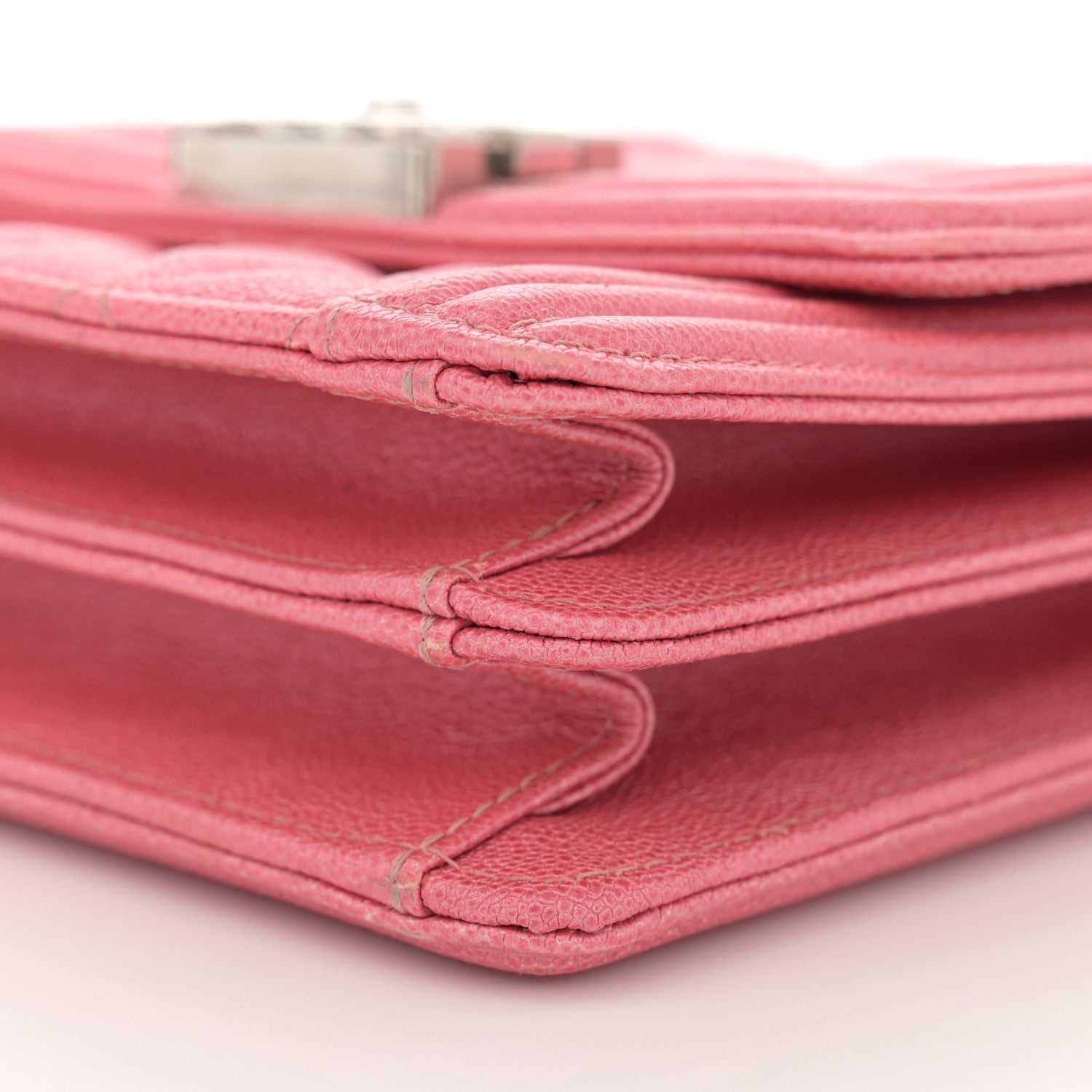 Chanel Iridescent Caviar Quilted North South Boy Flap Pink 9 of 10