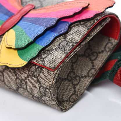 Gucci GG Supreme Monogram Childrens Rainbow Butterfly Belt Bag 9 of 10