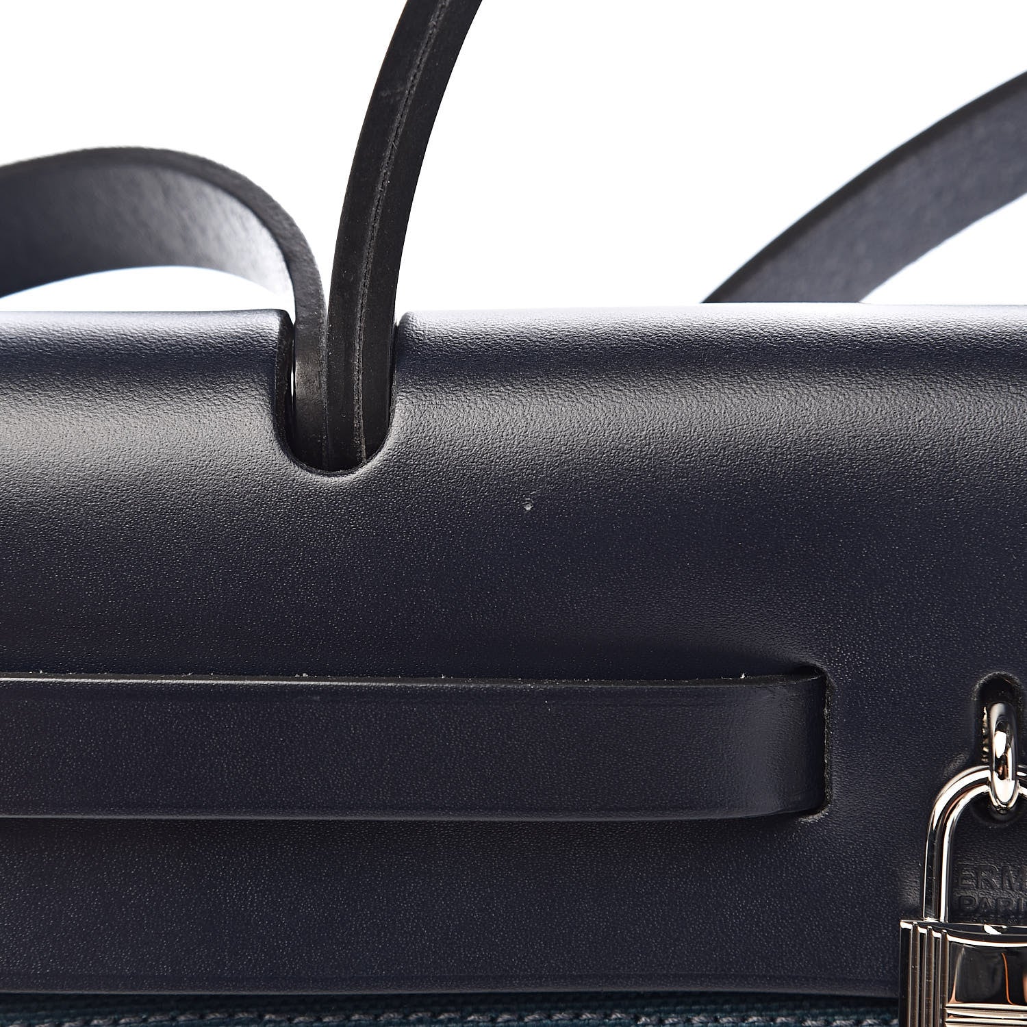 Hermes Vache Hunter Toile Herbag Zip 31 PM Bleu Nuit Bleu Ocean 10 of 14