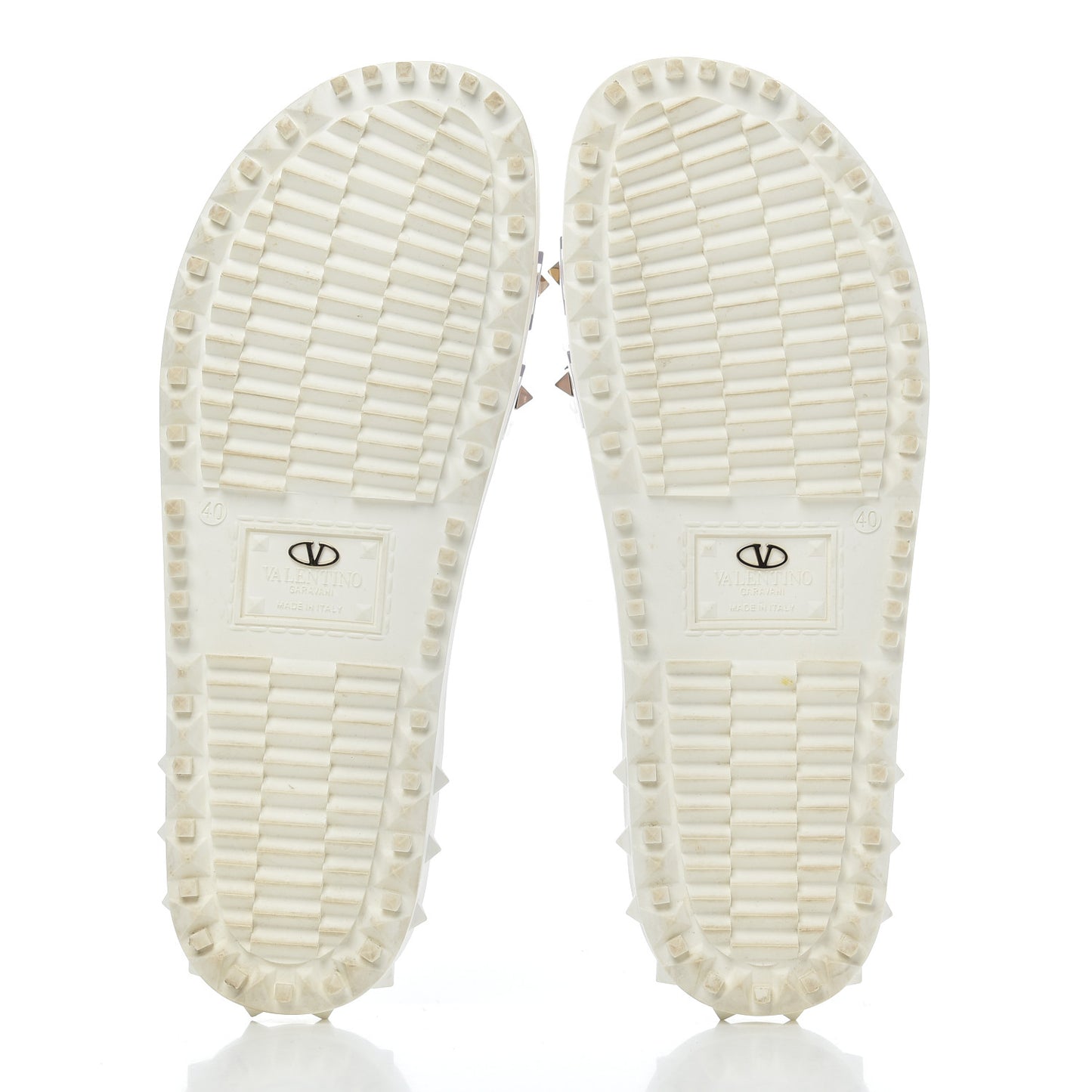 PVC Jelly Rockstud Slide Sandals 40 Clear