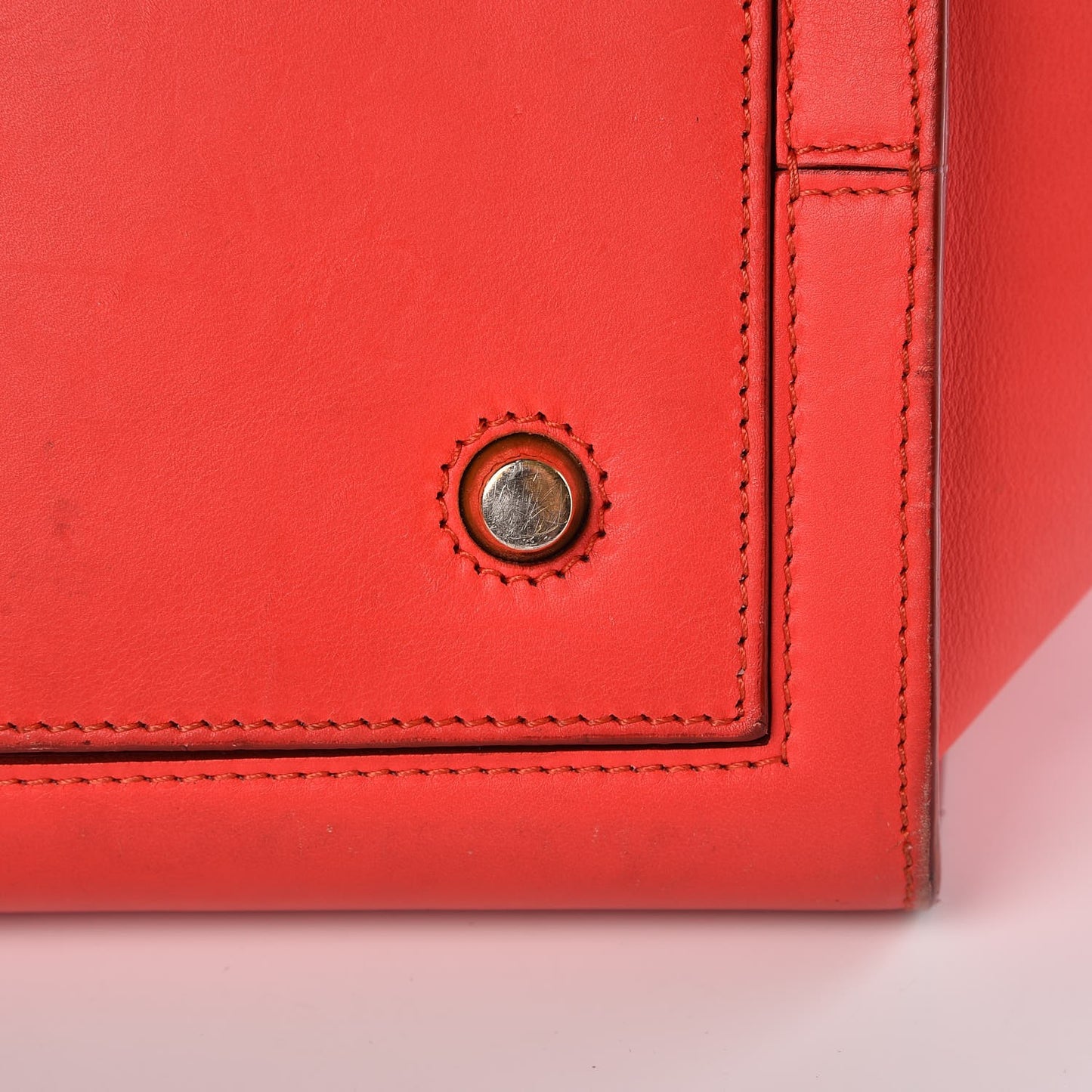 Smooth Calfskin Small Tie Knot Tote Red