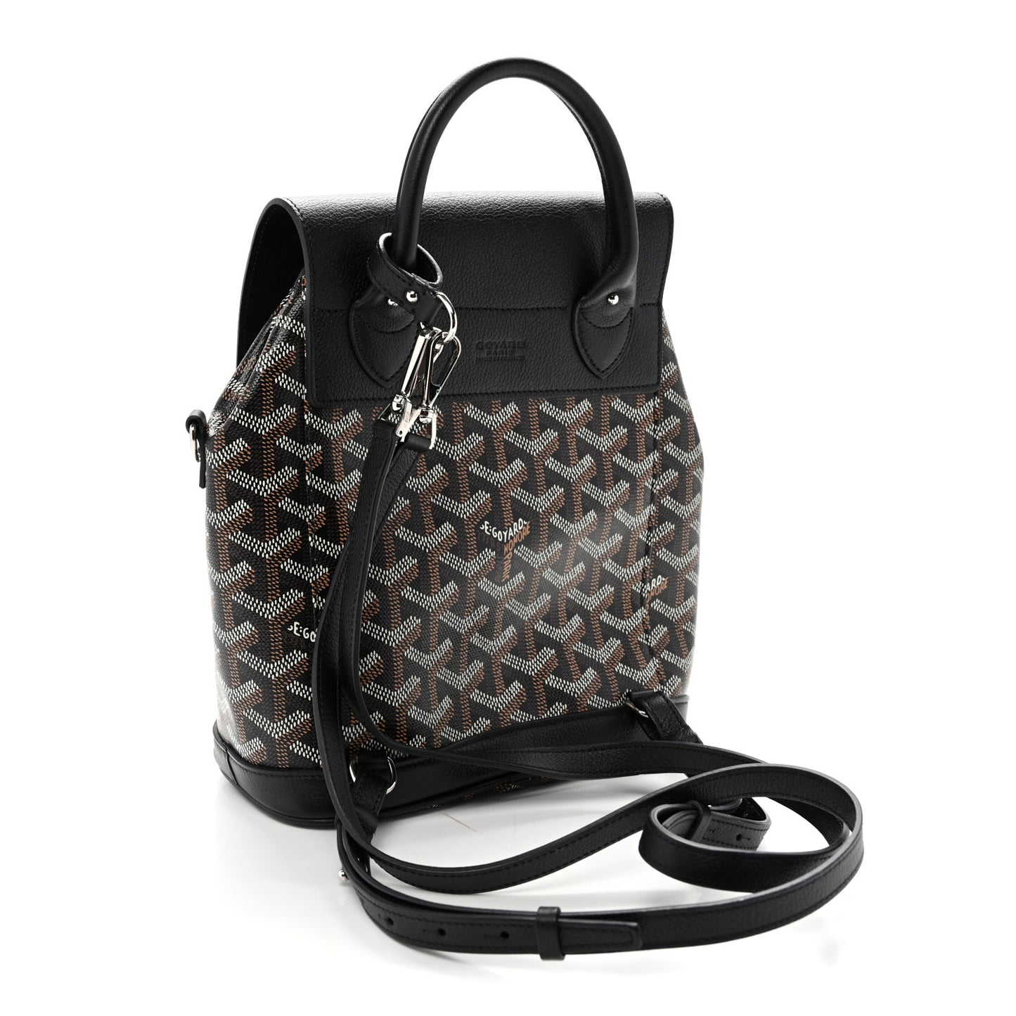Goyardine Calfskin Mini Alpin Backpack Black