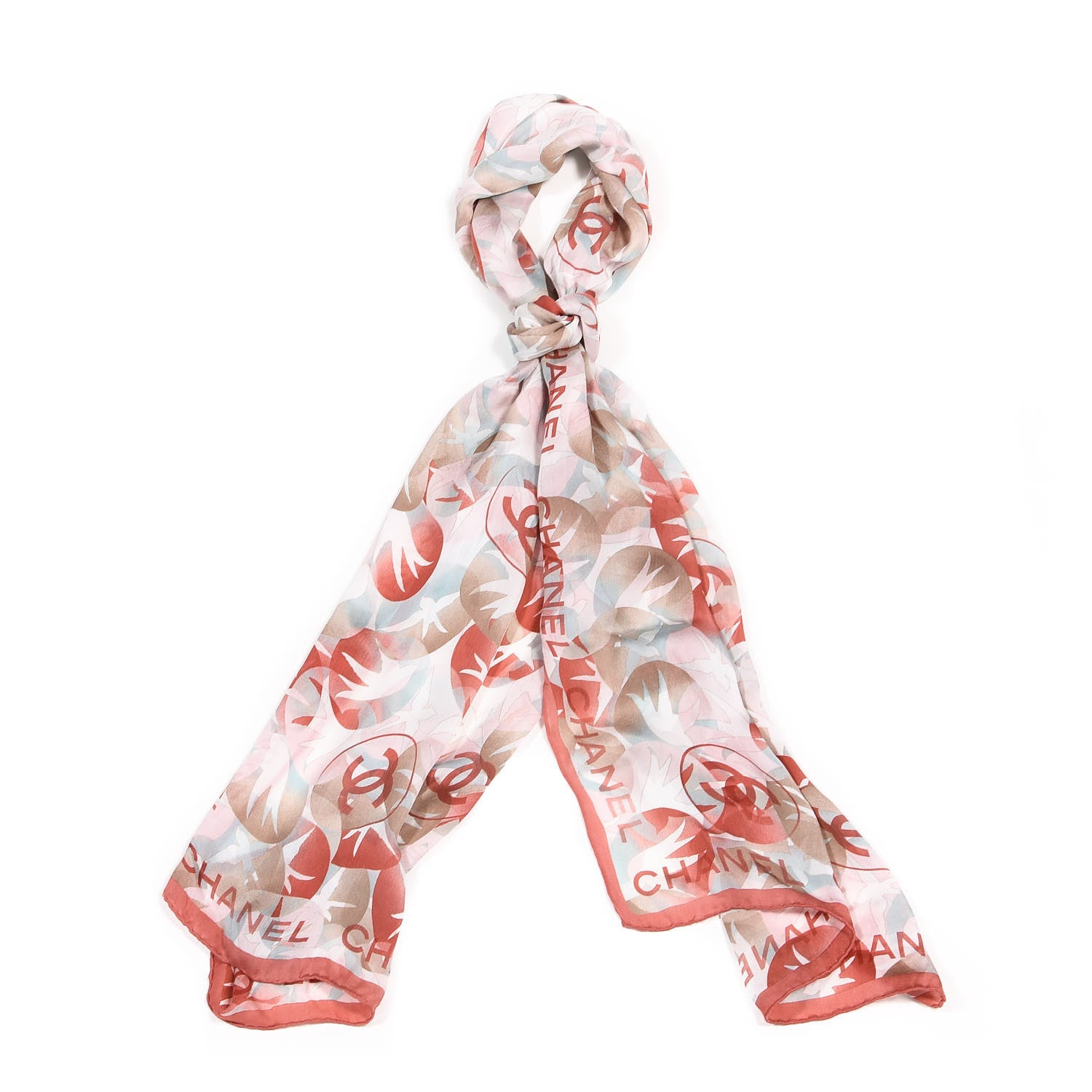 Chanel Silk CC Stole Orange 1 of 6