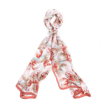 Chanel Silk CC Stole Orange 1 of 6