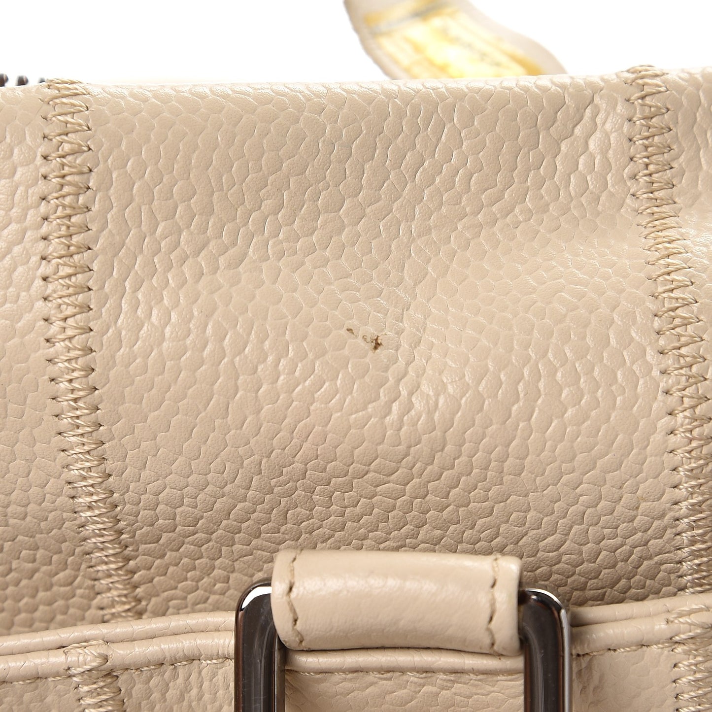 Caviar Square Stitched Large Tote Beige