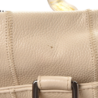Chanel Caviar Square Stitched Large Tote Beige 9 of 26