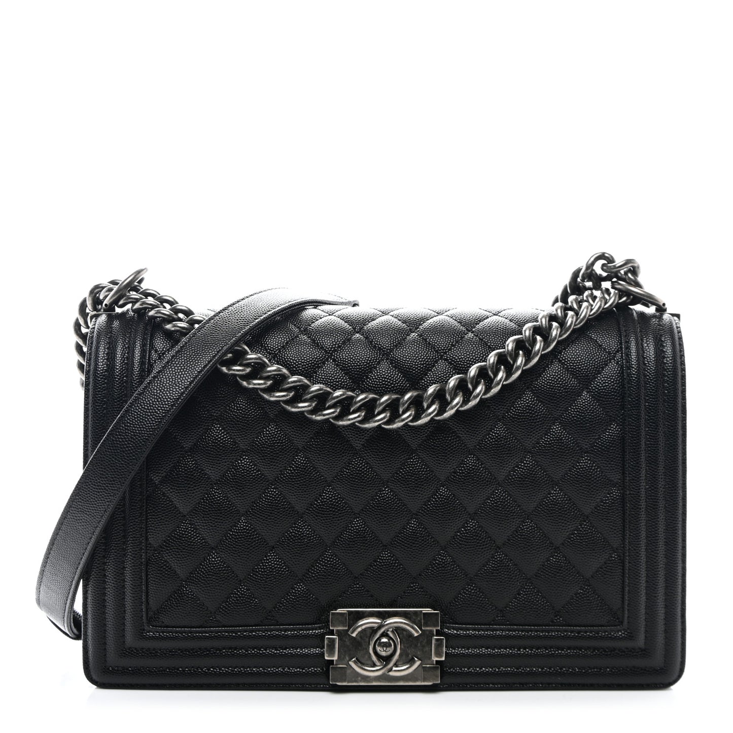 Caviar Quilted New Medium Boy Flap Black