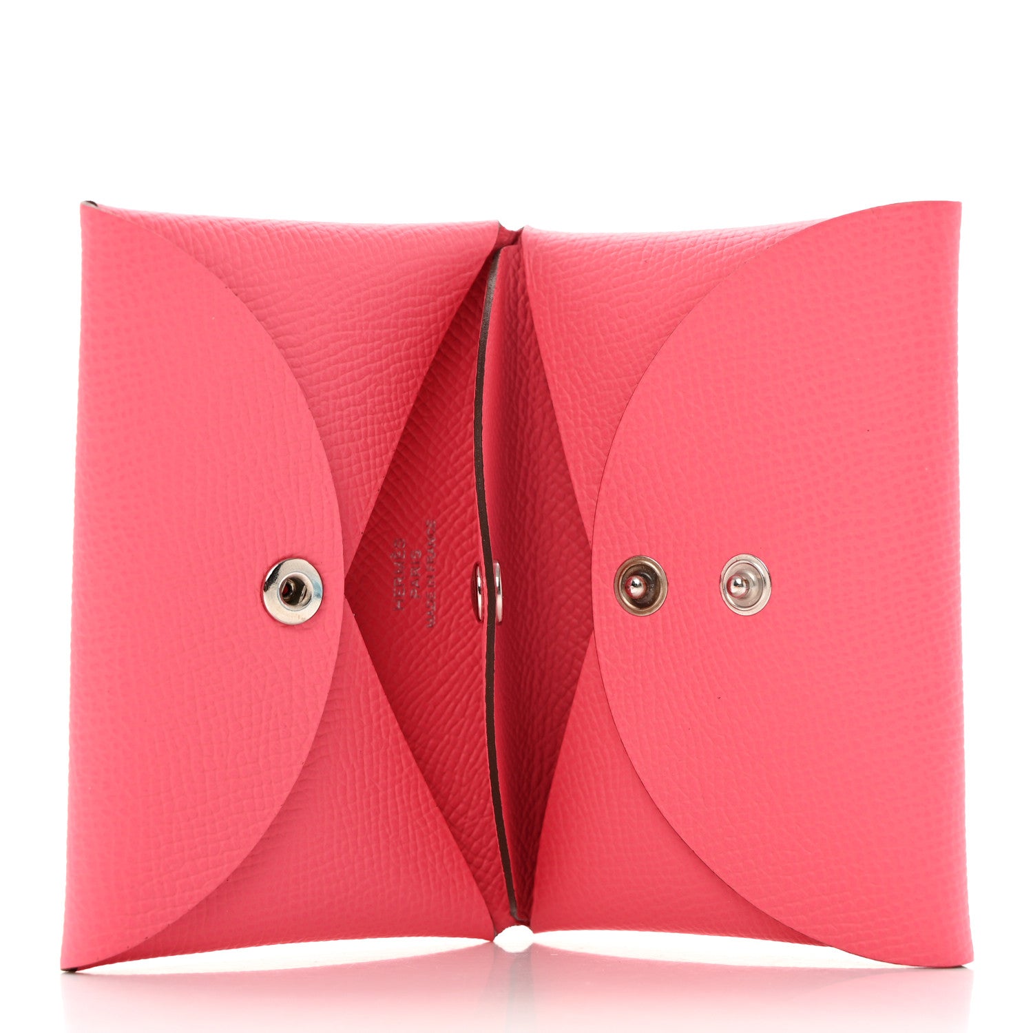 Hermes Epsom Calvi Duo Card Case Rose Azalee 5 of 7