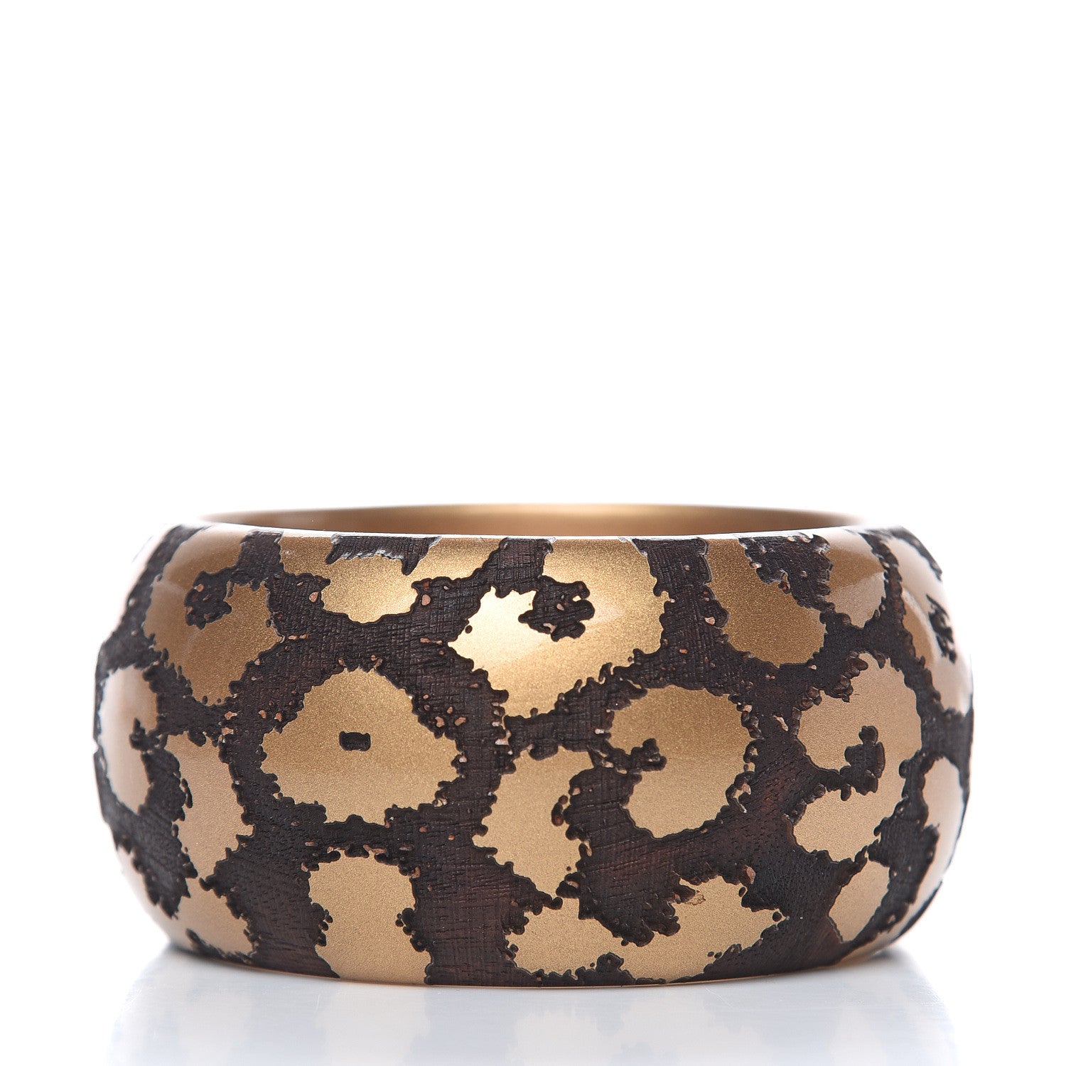 Louis Vuitton Leomonogram Wide Bracelet Gold 3 of 4