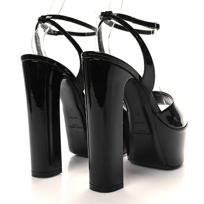 Saint Laurent Patent Jodie 95 Platform Sandals 38 Black 4 of 9