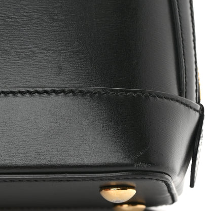 Gucci Boarded Plutone Calfskin Horsebit 1955 Top Handle Bag Black 12 of 15