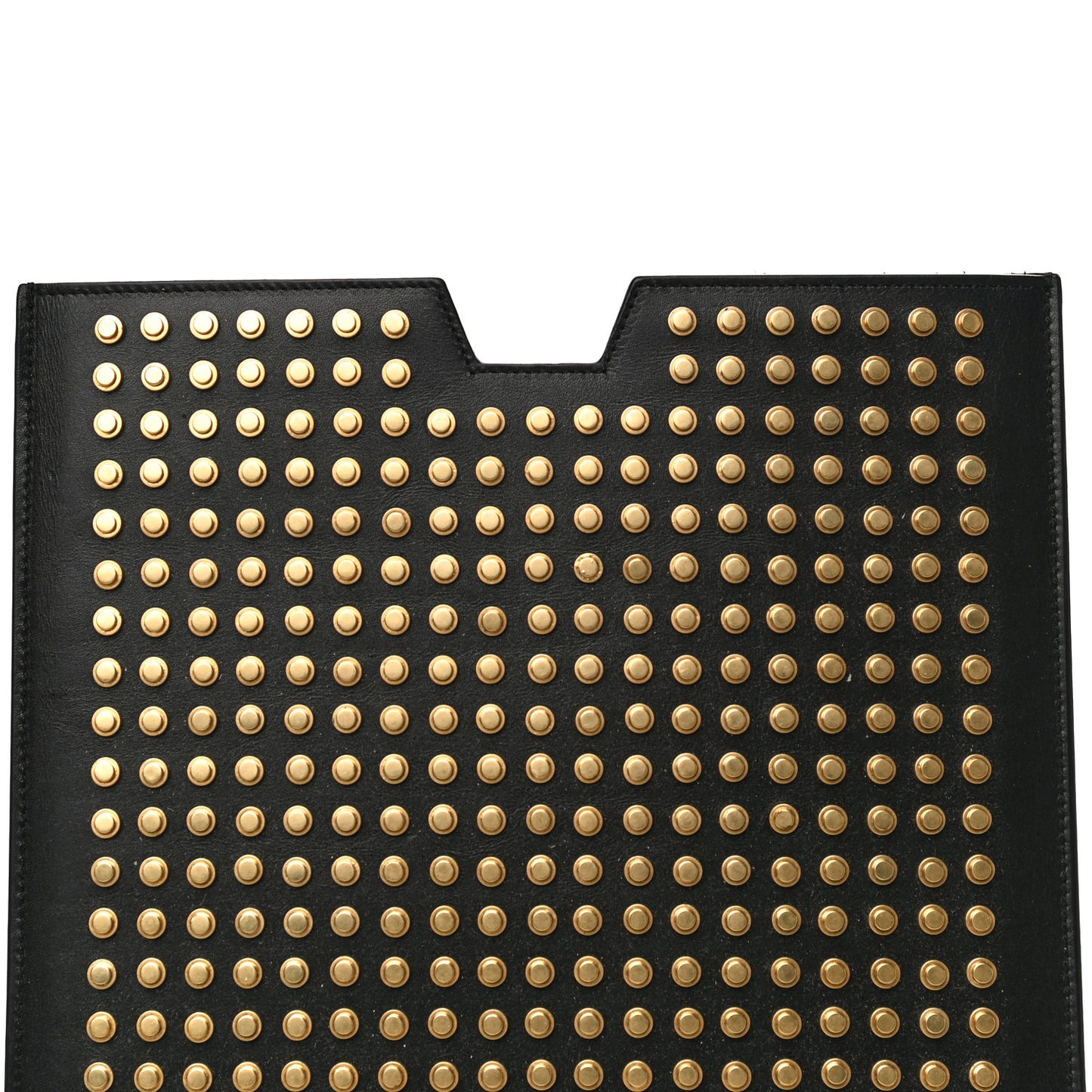 Calfskin Studded iPad Case Black