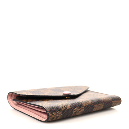 Louis Vuitton Damier Ebene Victorine Wallet Rose Ballerine 4 of 7