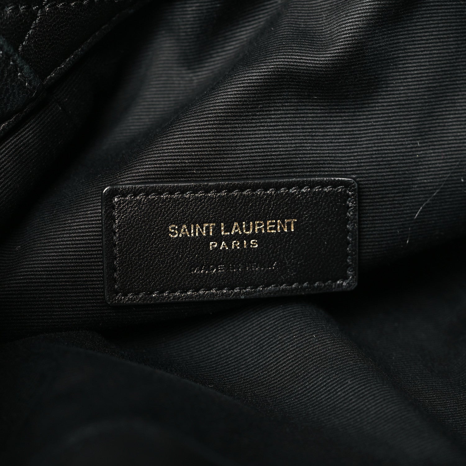 Saint Laurent Lambskin Quilted Le Maillon Bucket Bag Black 6 of 13