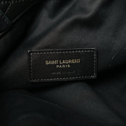 Saint Laurent Lambskin Quilted Le Maillon Bucket Bag Black 6 of 13
