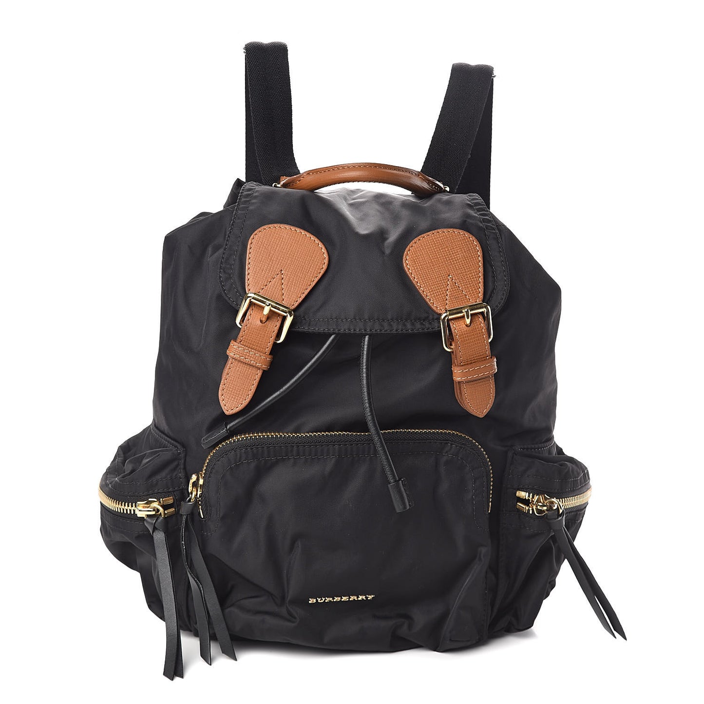 Nylon Medium Rucksack Backpack Black
