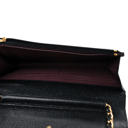 Chanel Caviar Quilted Wallet On Chain WOC Black 5 of 12